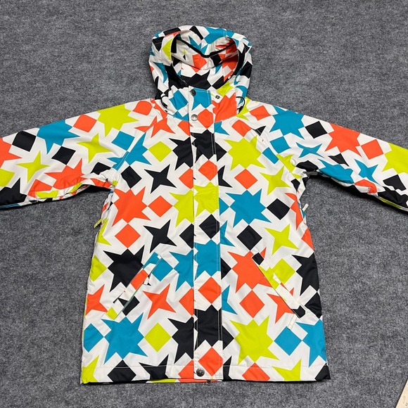 Nikita Jackets & Blazers - Nikita Jacket Womens Large Multicolor Nordend Geometric Star Insulated Snowboard